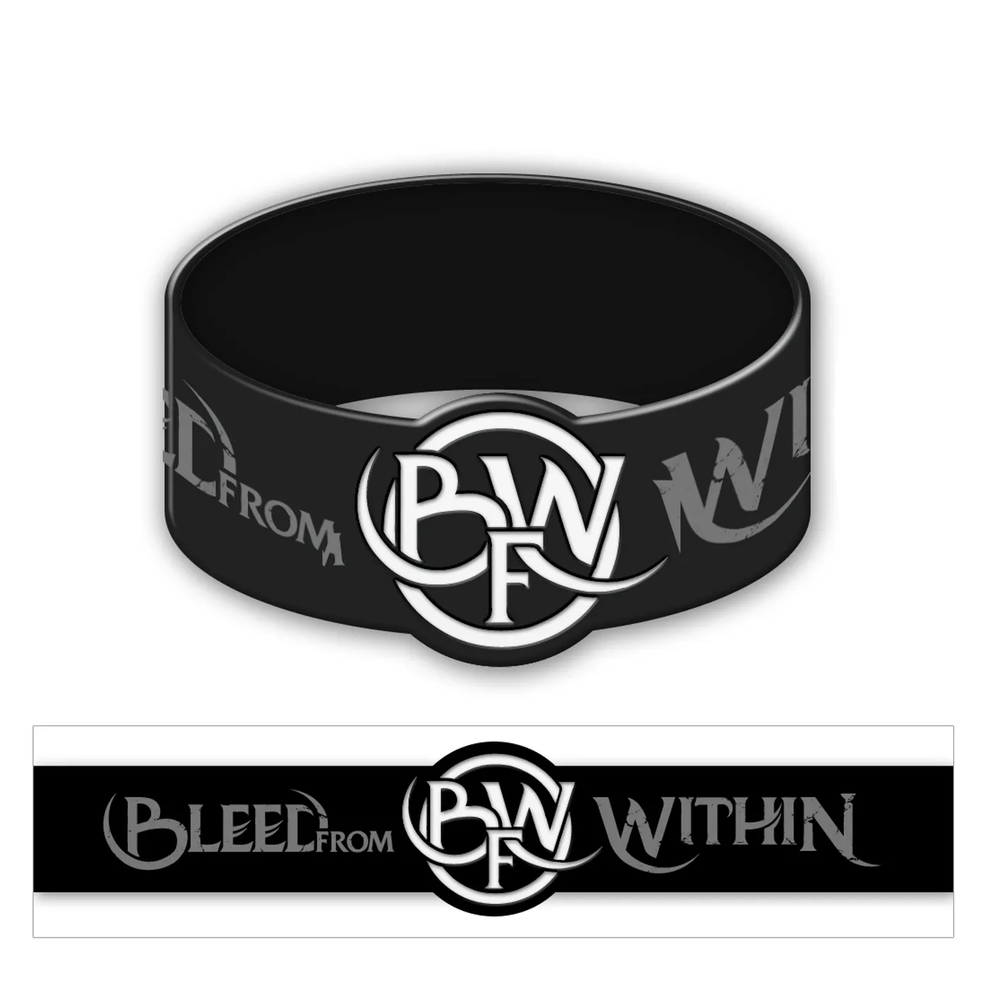 Bleed from Within Circle Logo Rubber Bracelet
