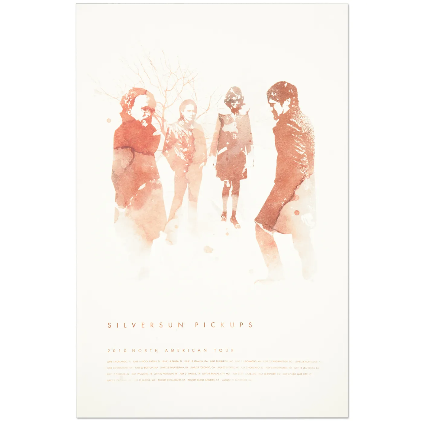 Silversun Pickups Water Color Lithograph