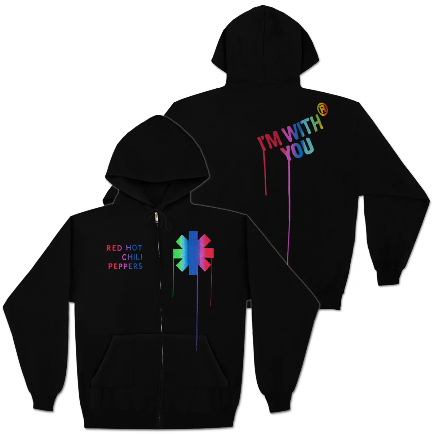 Red Hot Chili Peppers Paint Drip Zip Hoodie