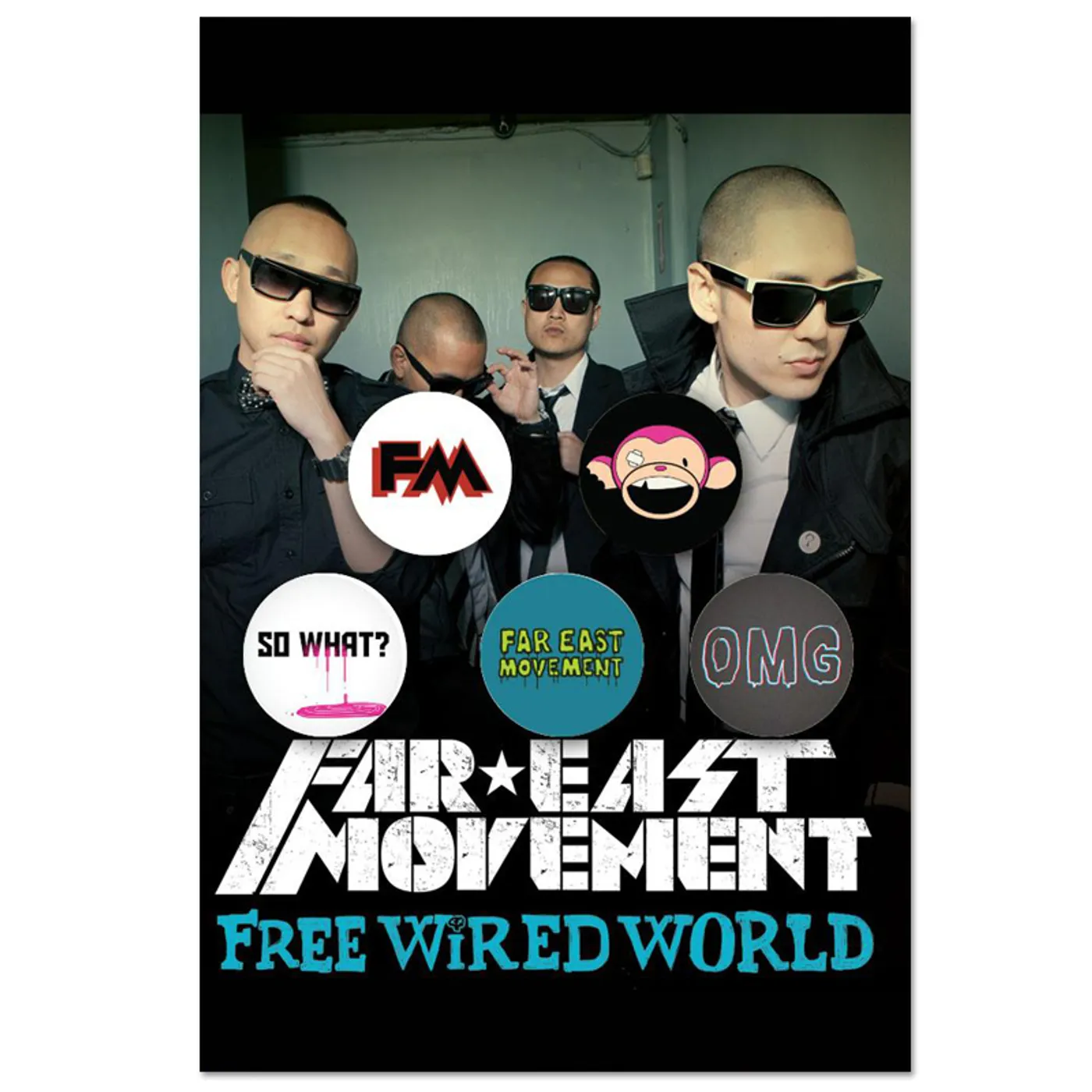 Far East Movement Button Set