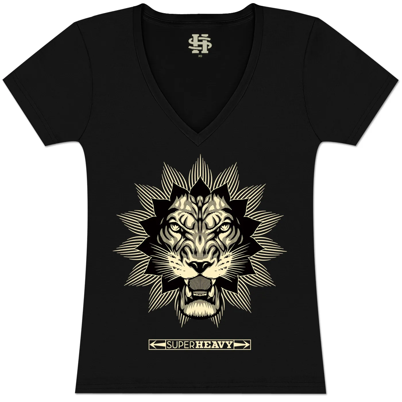 SuperHeavy Juniors V-Neck Lion T-Shirt