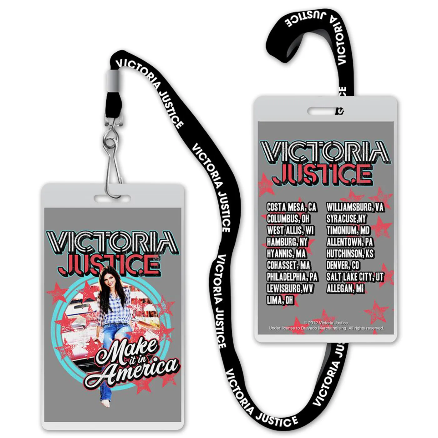Victoria Justice Laminate and Lanyard