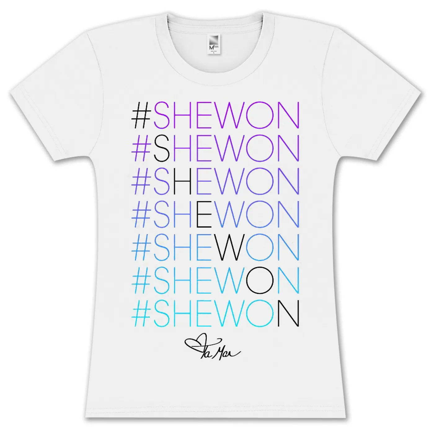 Tamar Braxton Tamar #Shewon Stacked Gradient Girlie T-Shirt
