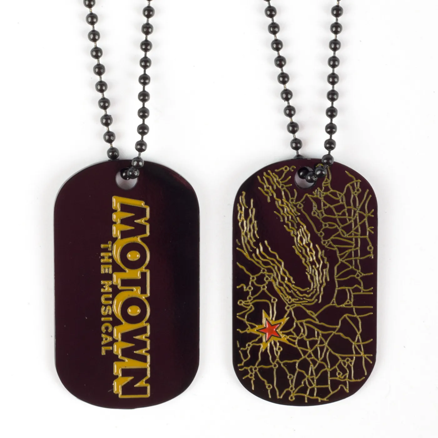 Motown The Musical Record Dog Tag w/ Chain