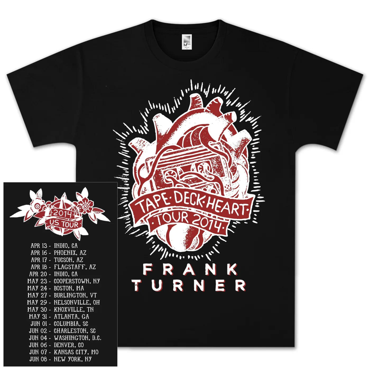 Frank Turner Tape Deck Heart 2014 T-Shirt