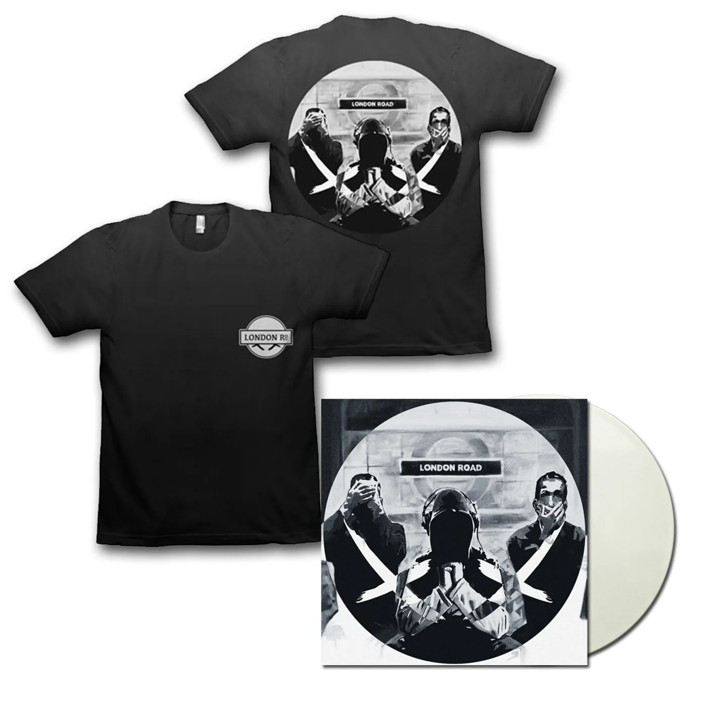 Modestep London Road White Vinyl + T-Shirt Bundle