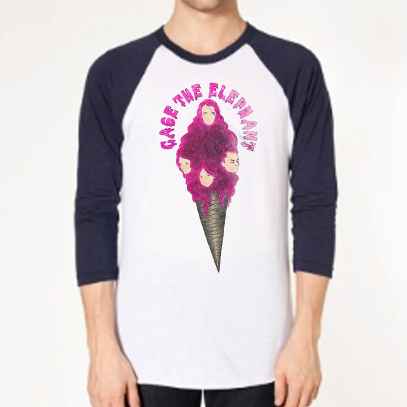 Cage The Elephant Ice Cream Raglan