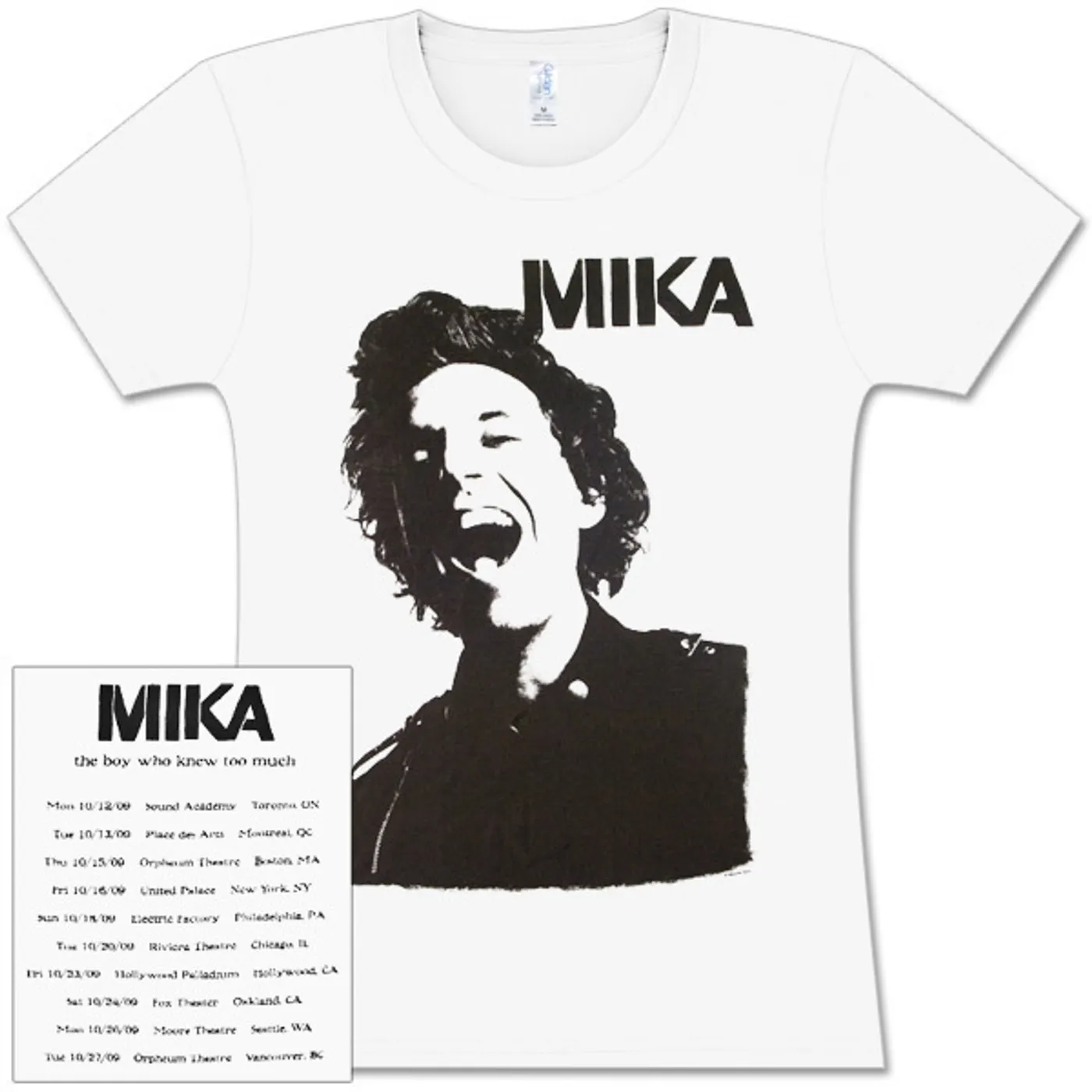 Mika White Portrait Girls Tee