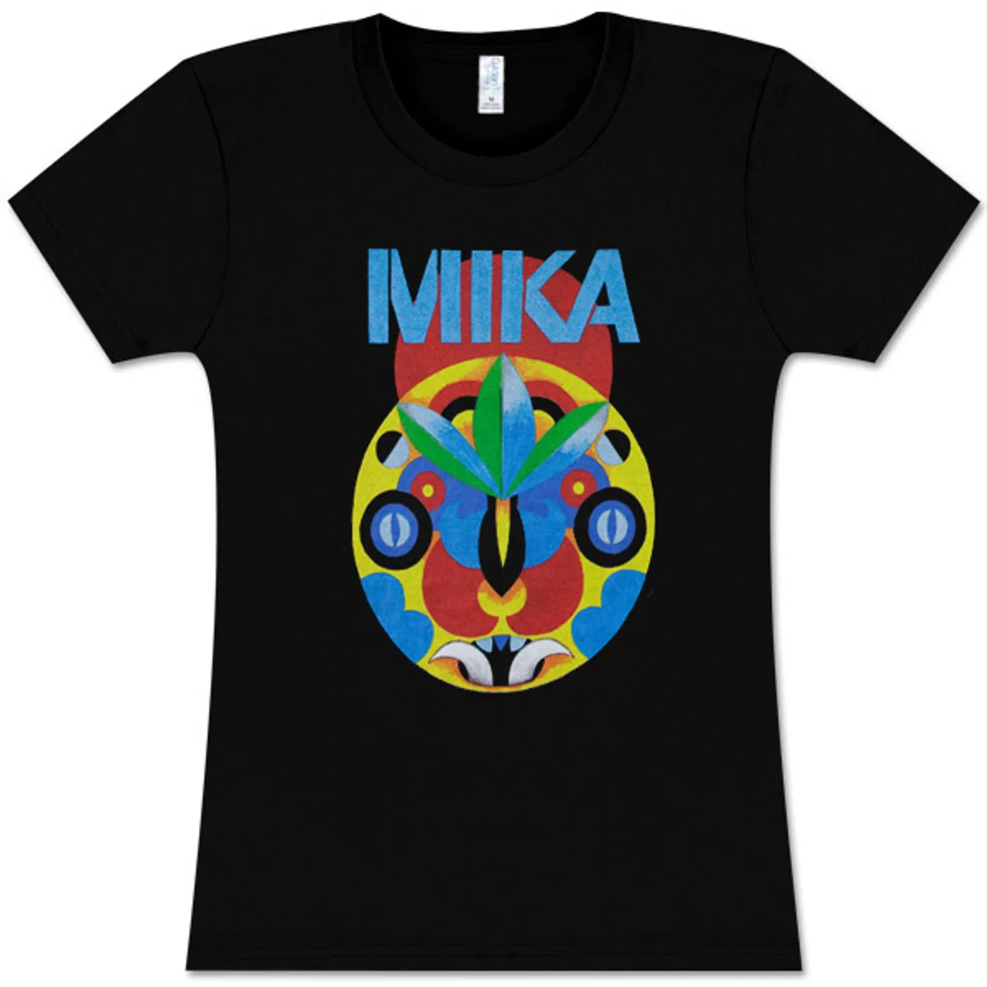 Mika Black Tribal Mask Girls Tee