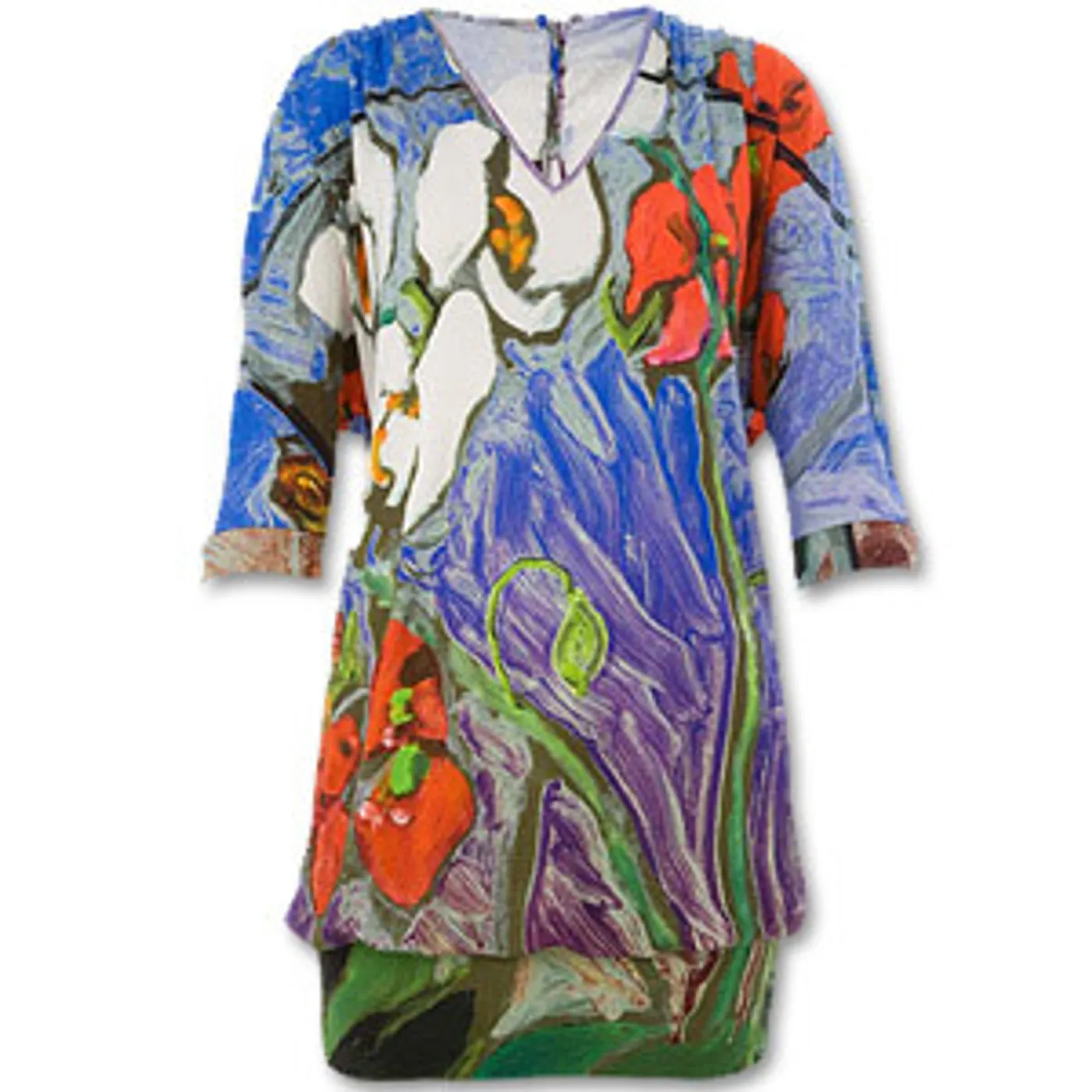 Blue Orchid Bat Dress, Ronnie Wood for Liberty of London