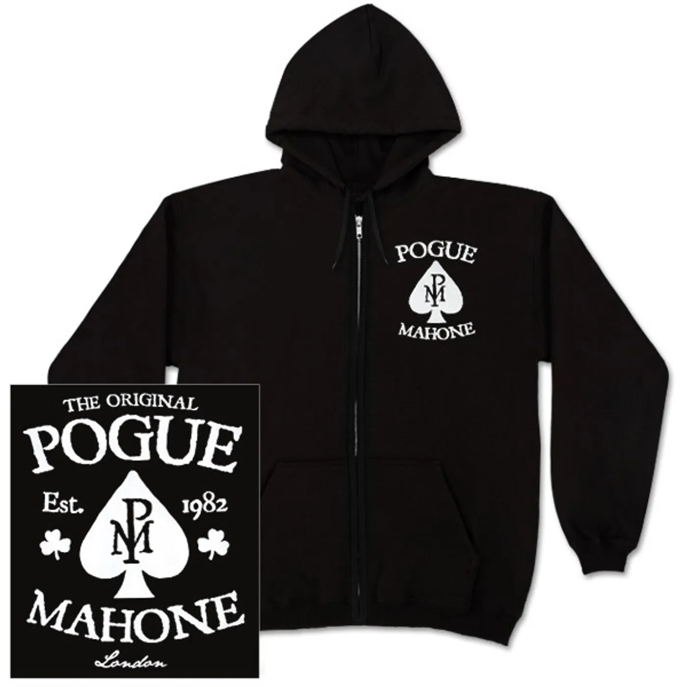 The Pogues Black Spade Zip Hoodie