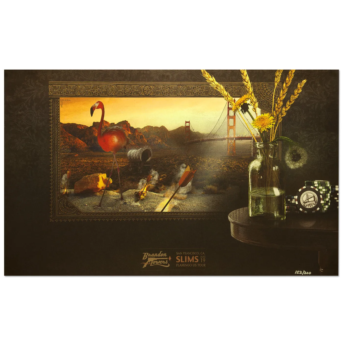 Brandon Flowers San Francisco Event Lithograph