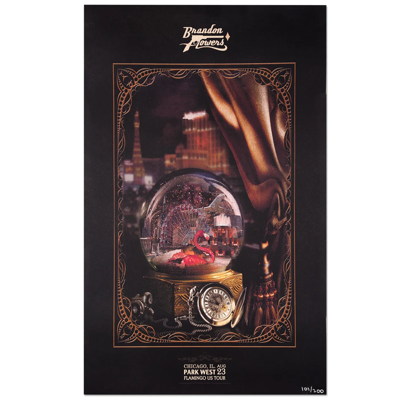 Brandon Flowers Chicago Event Lithograph