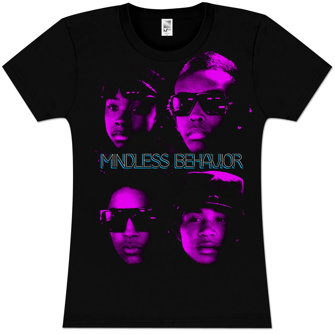 Mindless Behavior Faces Girlie T-Shirt