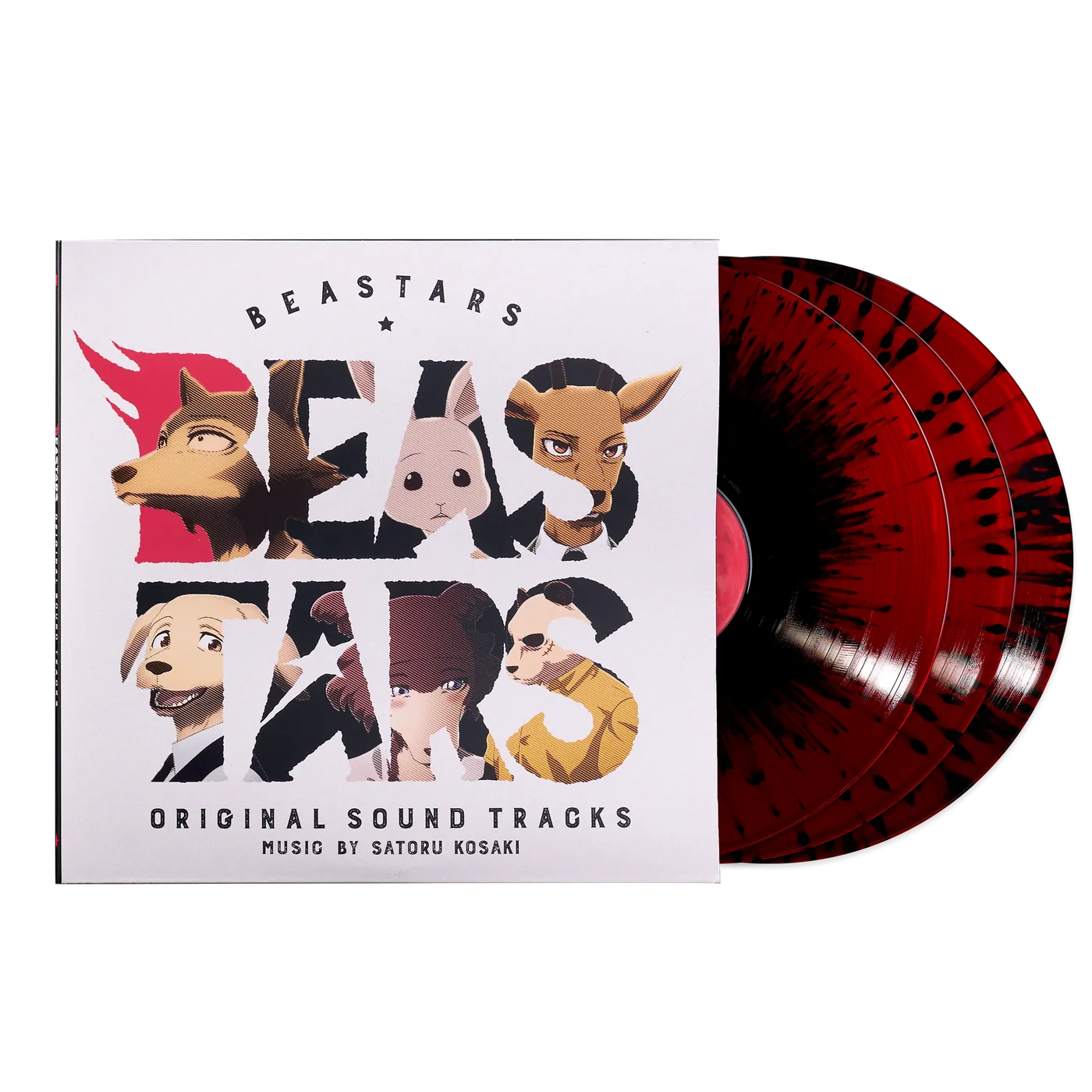 Beastars - Season 1 (Original Soundtrack) - Satoru Kosaki [Materia Exclusive Blood Red Variant] (3xLP Vinyl Record)