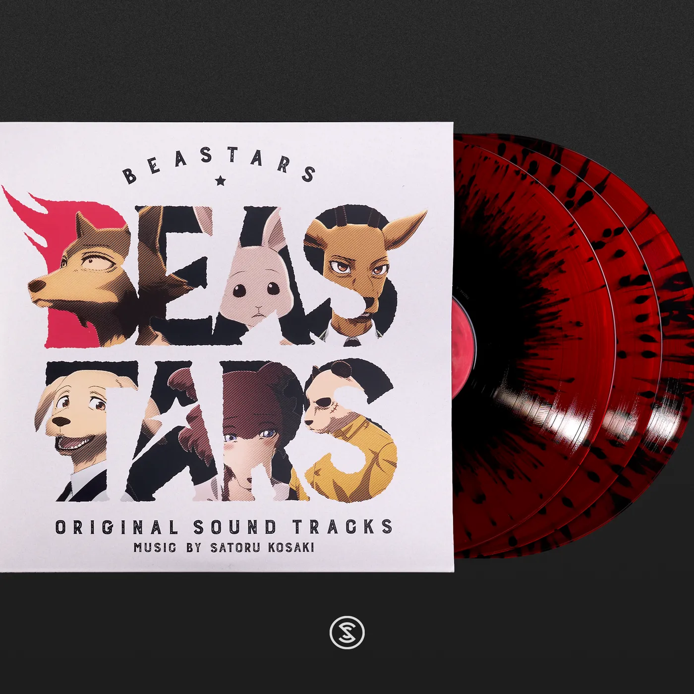 Beastars - Season 1 (Original Soundtrack) - Satoru Kosaki [Materia Exclusive Blood Red Variant] (3xLP Vinyl Record)