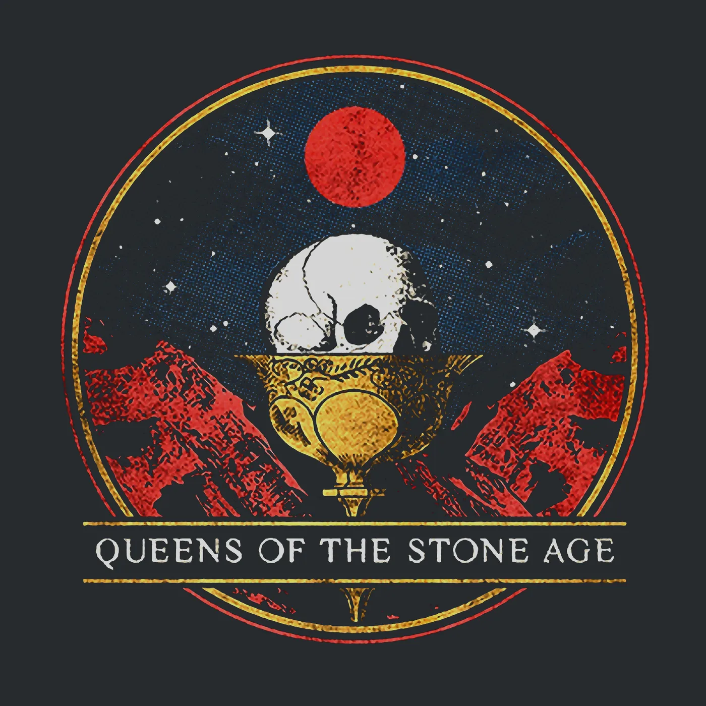Queens Of The Stone Age T-Shirt | Chalice Logo Queens Of The Stone Age T-Shirt