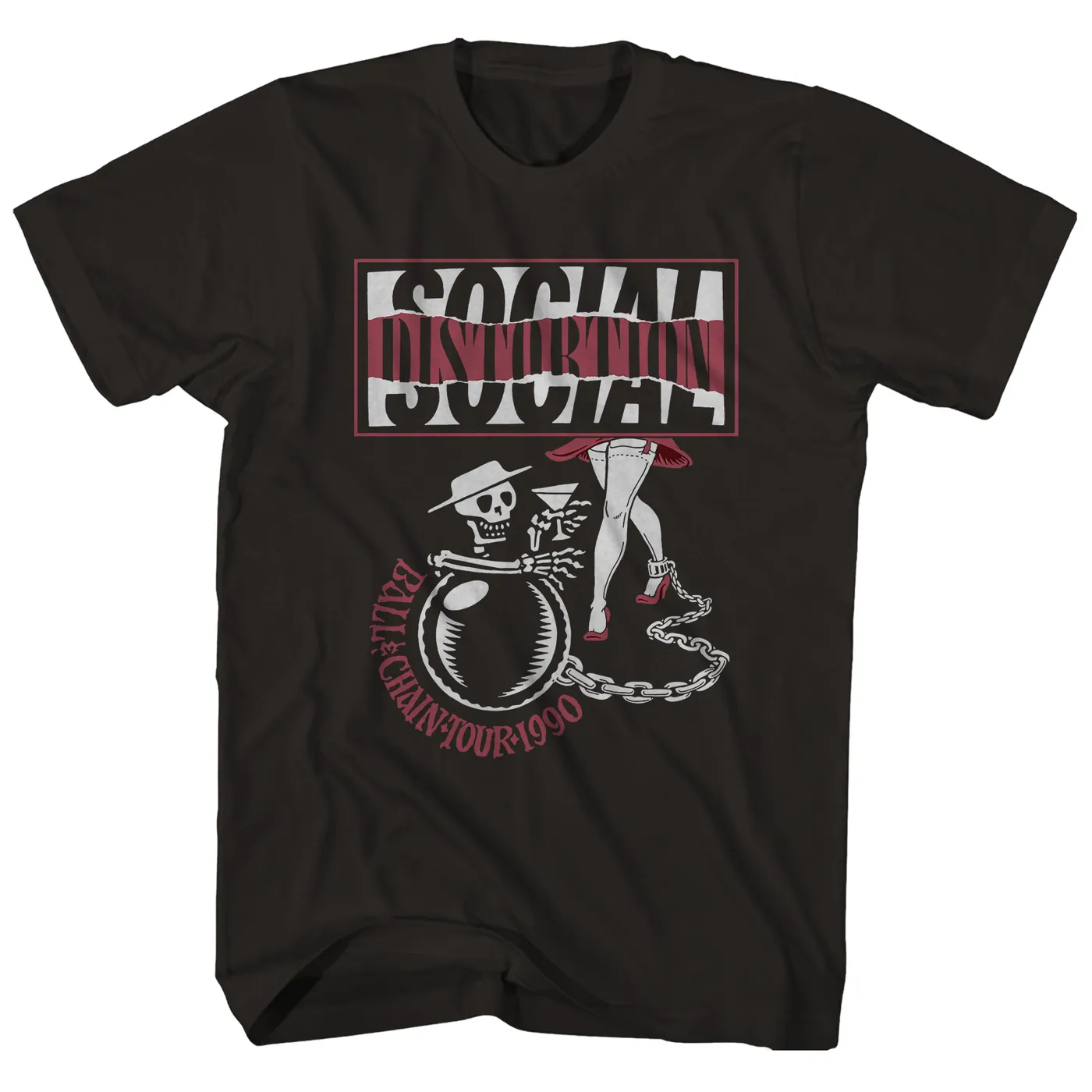 Social Distortion T-Shirt | Ball & Chain ’90 Tour Social Distortion Shirt (Reissue)