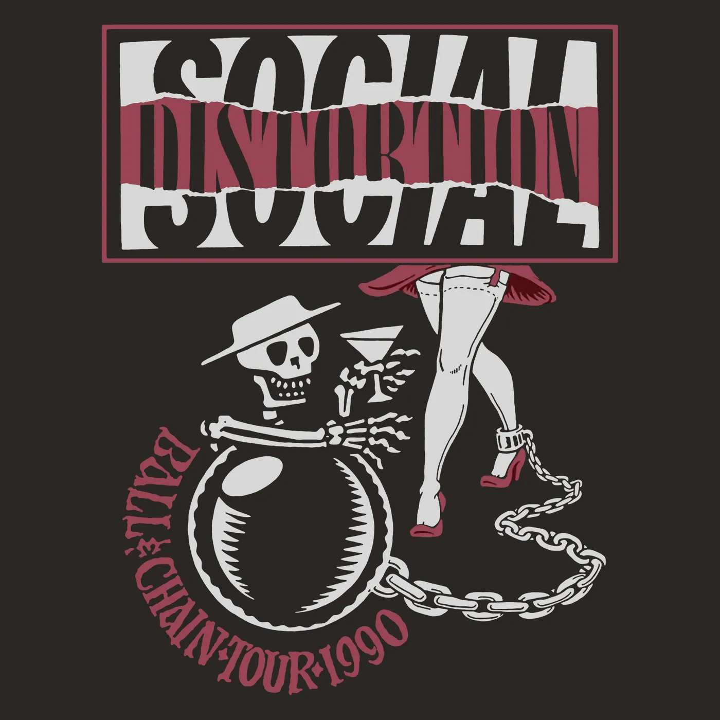Social Distortion T-Shirt | Ball & Chain ’90 Tour Social Distortion Shirt (Reissue)