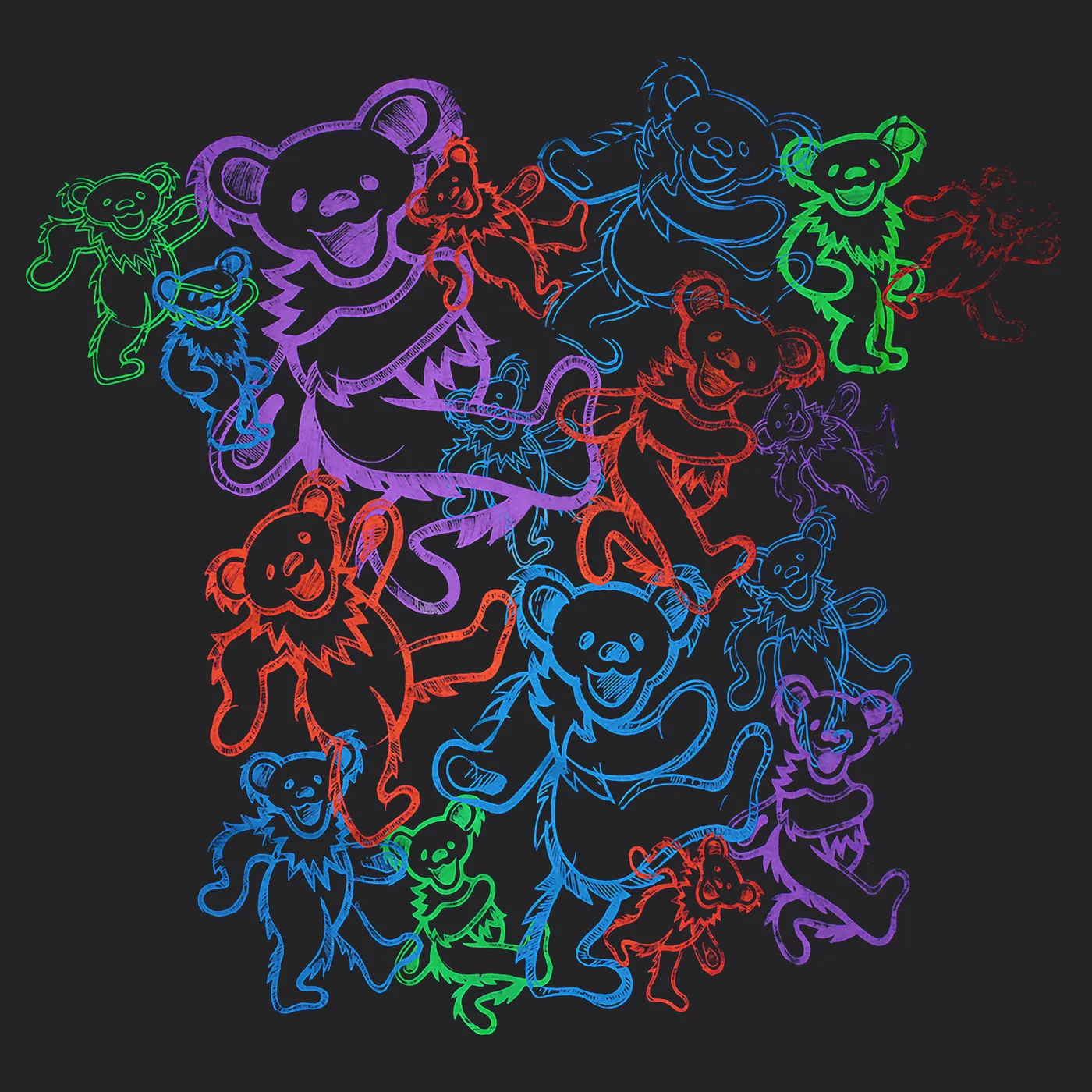Grateful Dead T-Shirt | Rainbow Dancing Bears Grateful Dead Shirt