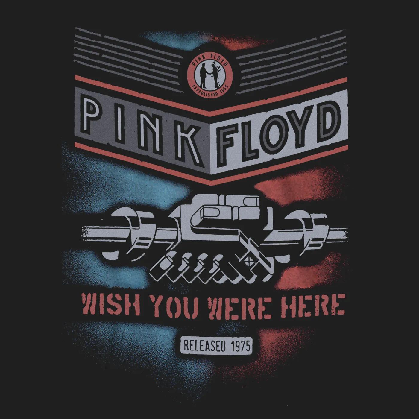 Pink Floyd T-Shirt | 1975 Released Wish You Were Here Pink Floyd T-Shirt