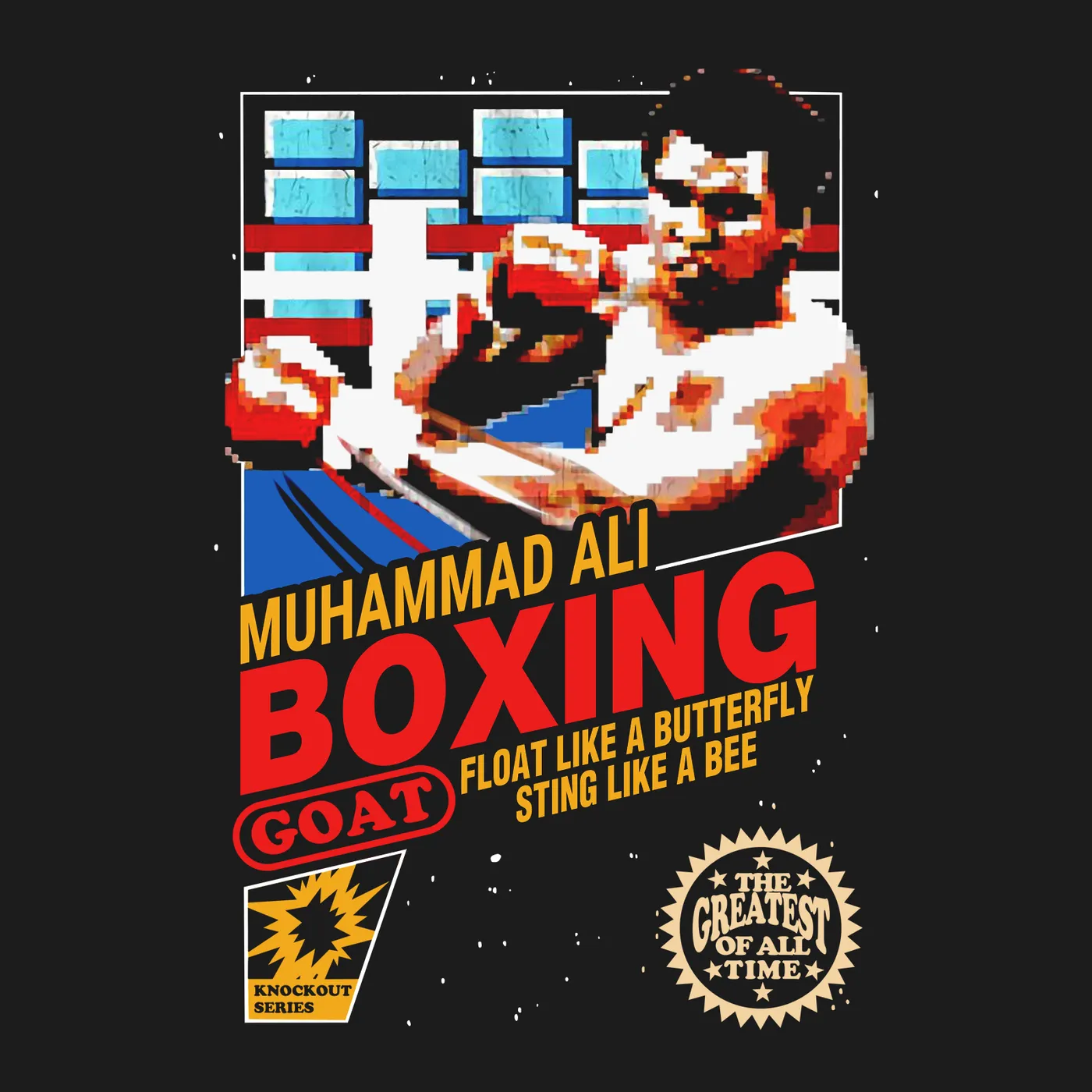 Muhammad Ali T-Shirt | Pixelated Boxing Goat Muhammad Ali Shirt