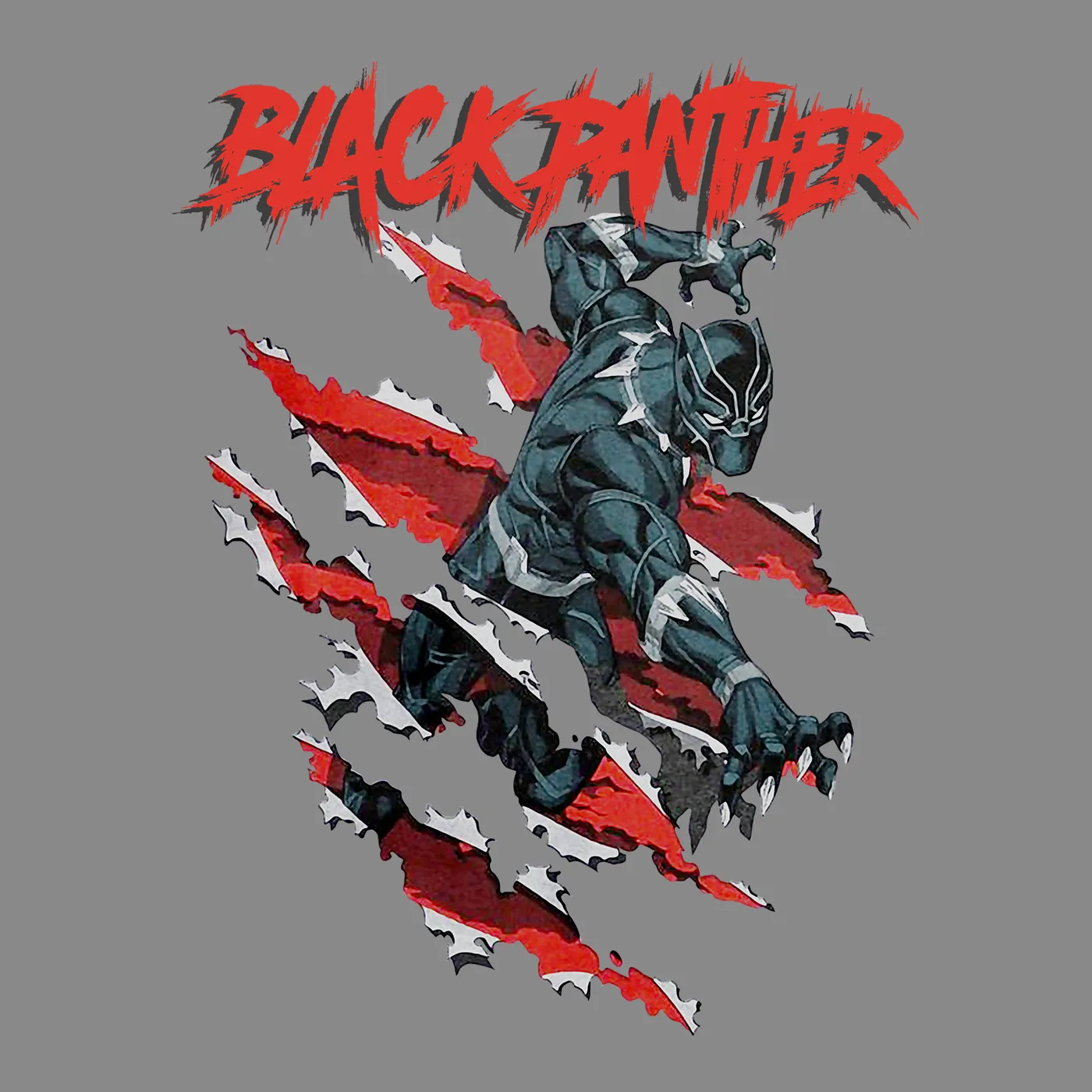 Black Panther T-Shirt | Clawing Ripped Black Panther Shirt