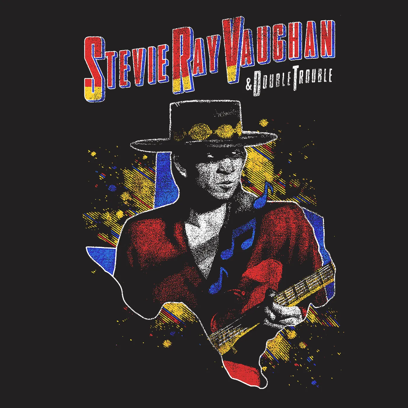Stevie Ray Vaughan T-Shirt | Double Trouble ’84 Tour Stevie Ray Vaughan Shirt (Reissue)