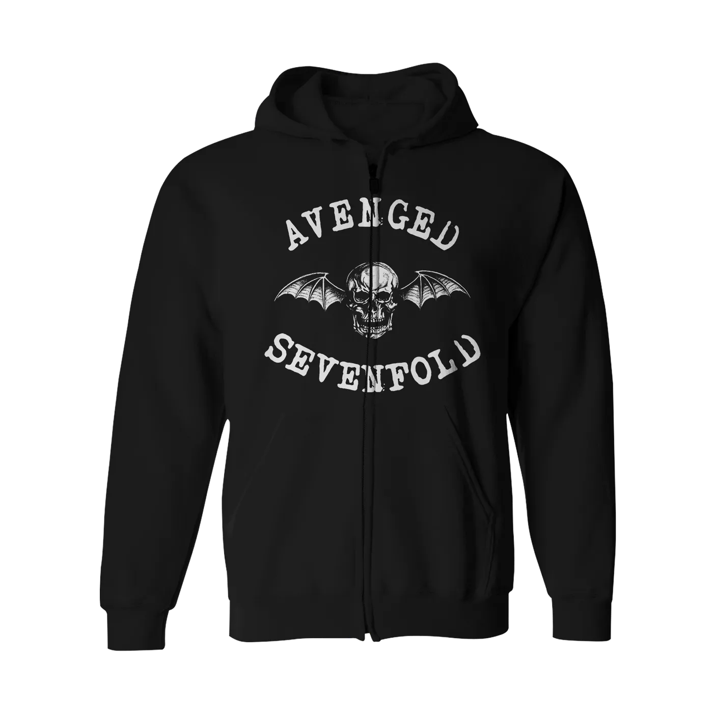 Avenged Sevenfold Zip-Up Hoodie | Deathbat Logo Avenged Sevenfold Hoodie