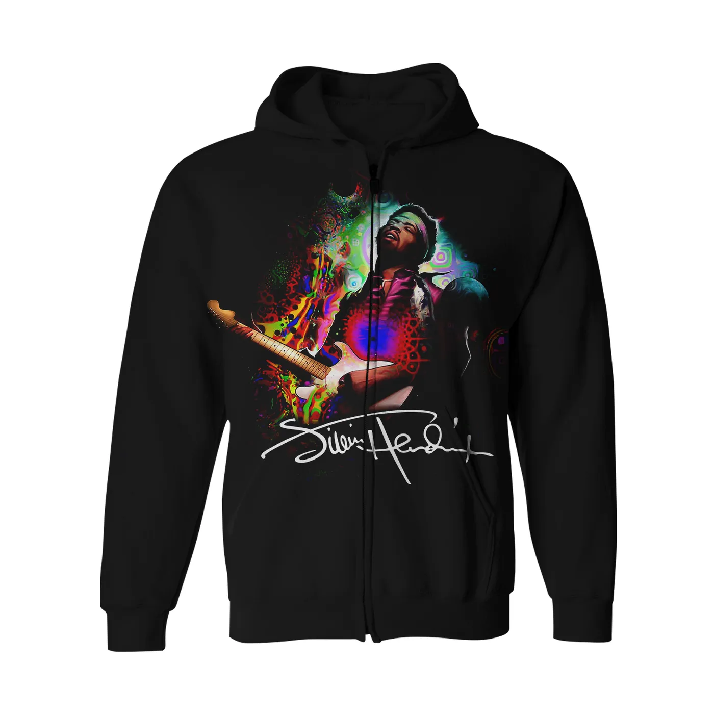 Jimi Hendrix Zip-Up Hoodie | Groovy Jimi Hendrix Hoodie