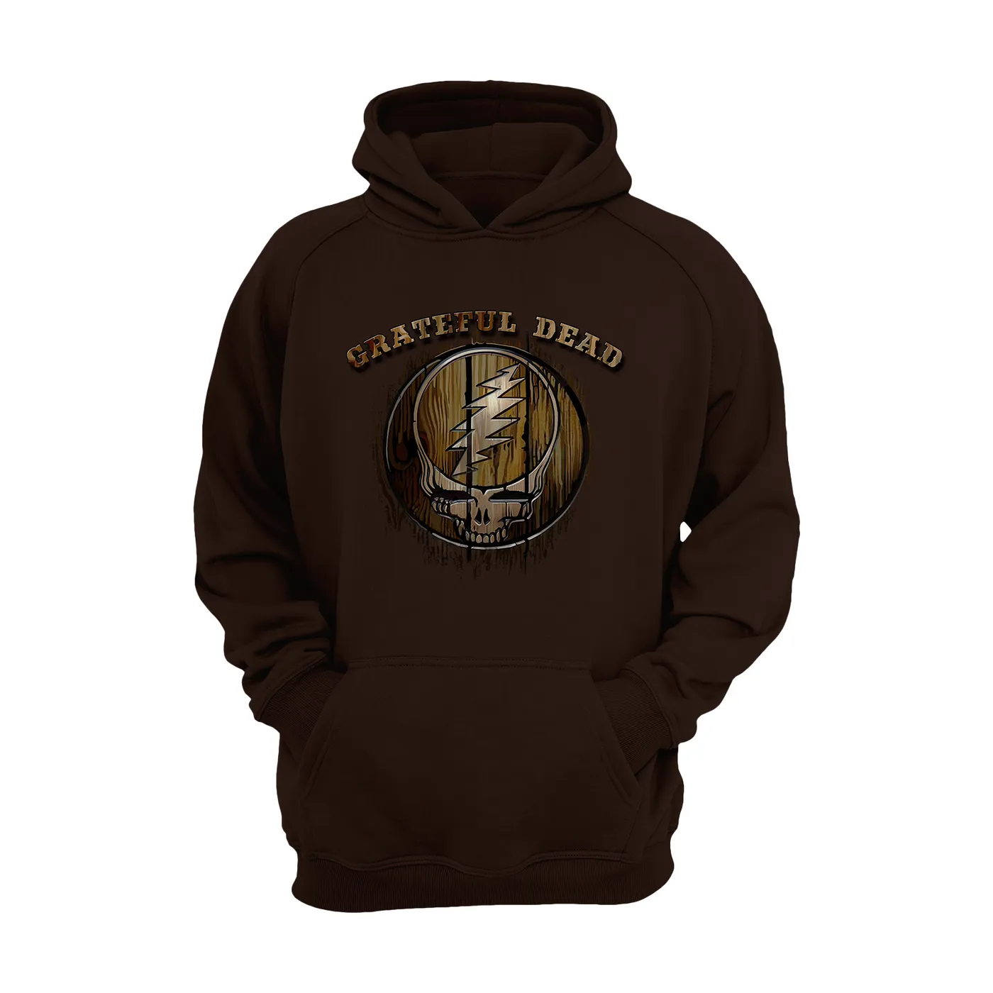Grateful Dead Hoodie | Steal Your Face Wood Texture Grateful Dead Hoodie