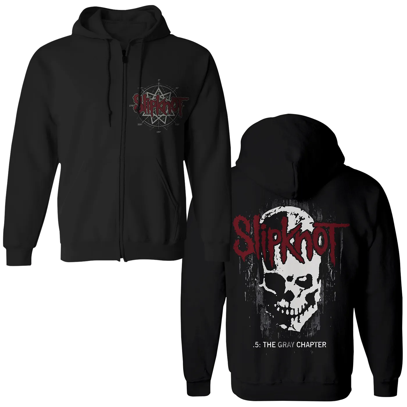 Slipknot Zip-Up Hoodie | Skull Logo Slipknot Hoodie