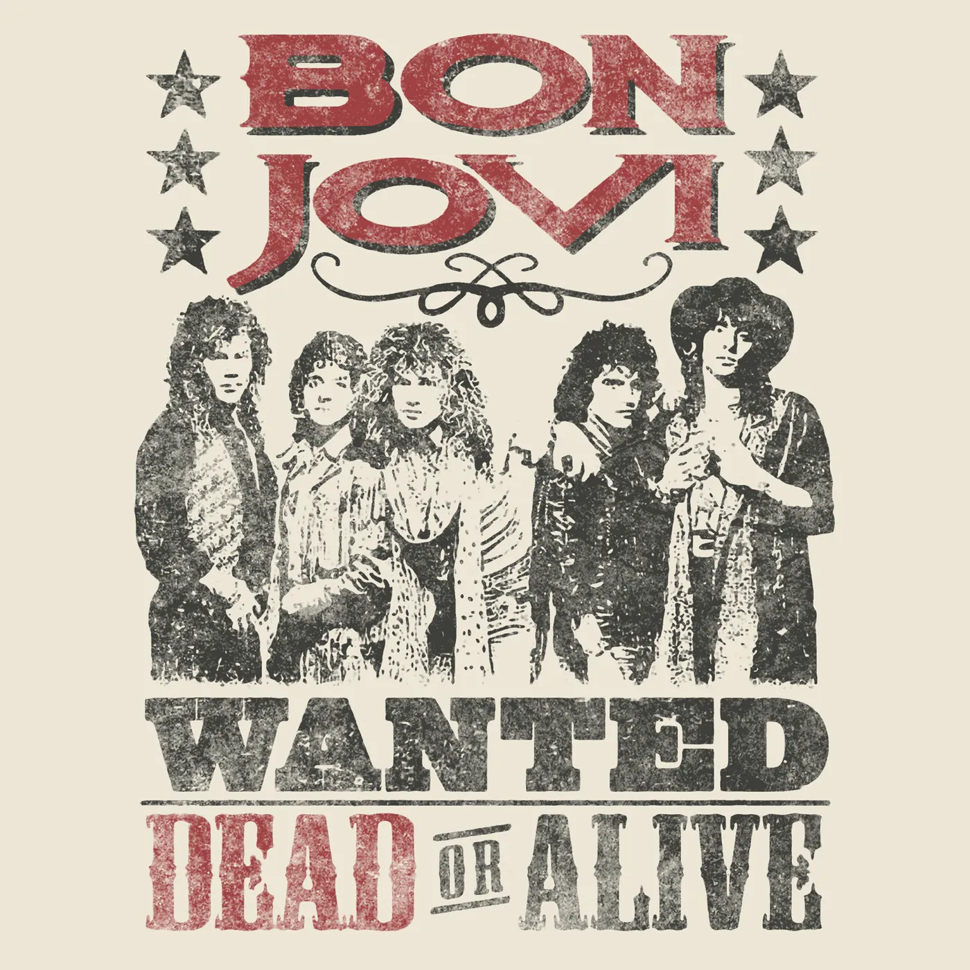 Bon Jovi T-Shirt | Wanted Dead or Alive Poster Bon Jovi Shirt