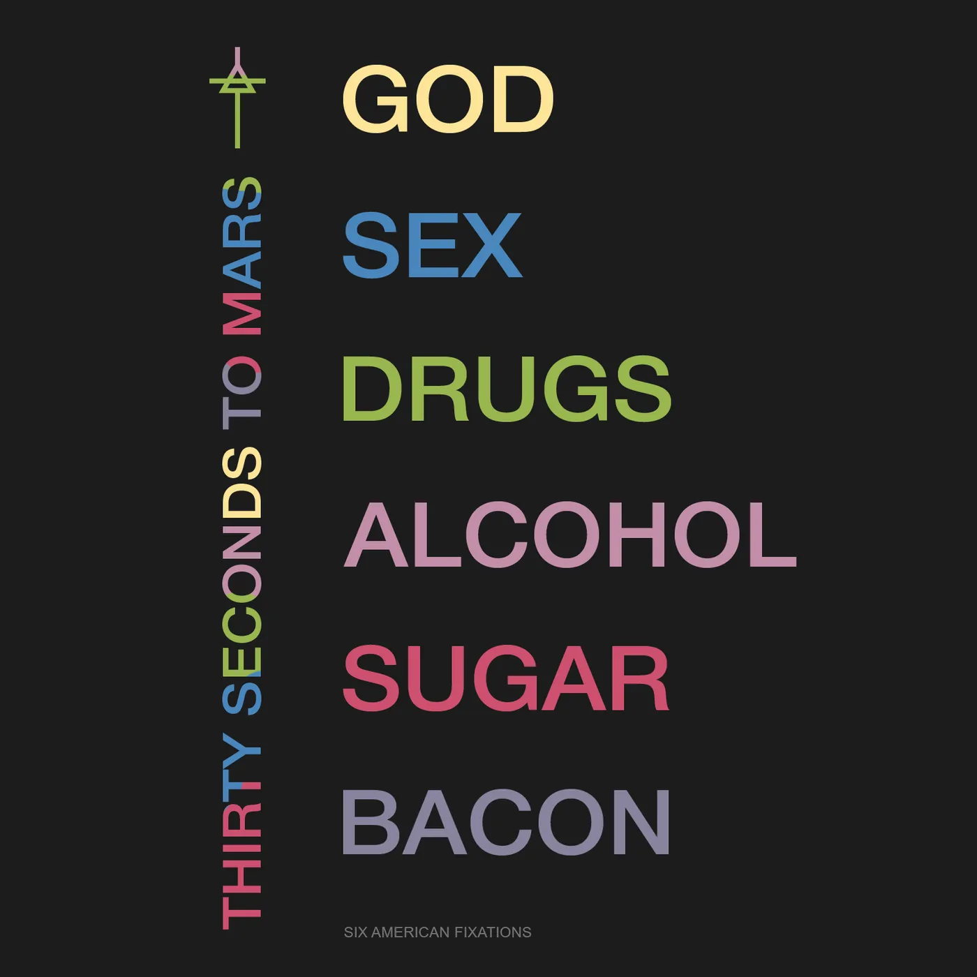 Thirty Seconds To Mars T-Shirt | Six American Fixations Thirty Seconds To Mars Shirt