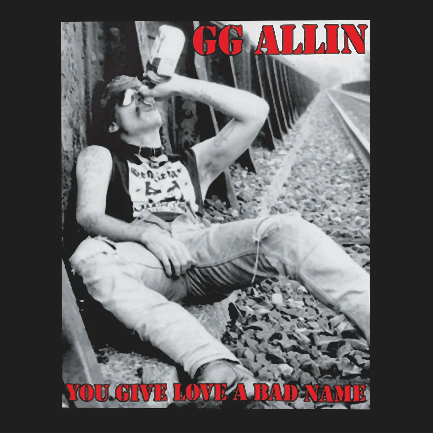 GG Allin T-Shirt | You Give Love A Bad Name Album Art GG Allin Shirt