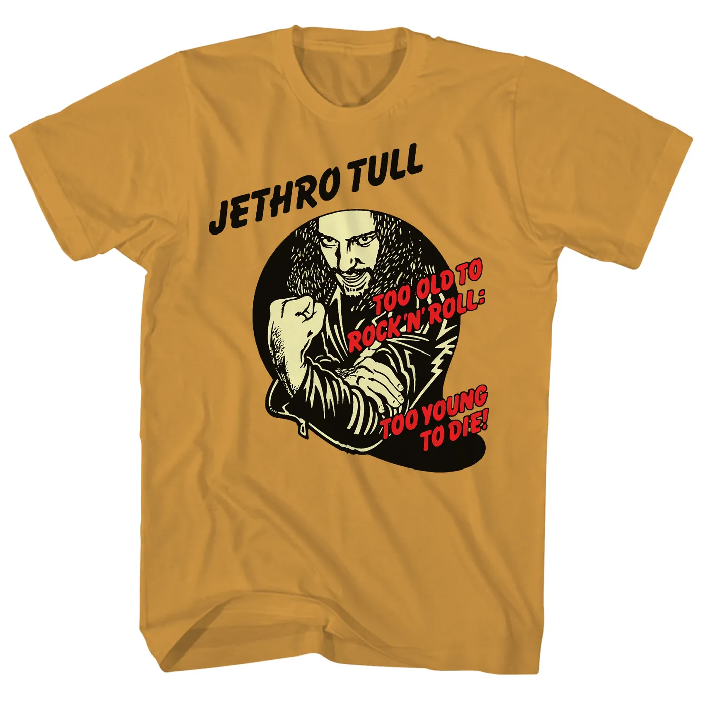 Jethro Tull T-Shirt | Too Old To Rock 'N' Roll Too Young To Die Album Art Jethro Tull Shirt