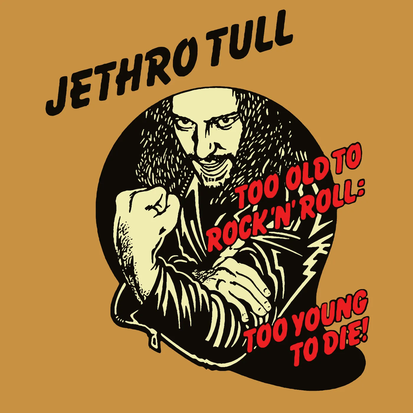 Jethro Tull T-Shirt | Too Old To Rock 'N' Roll Too Young To Die Album Art Jethro Tull Shirt