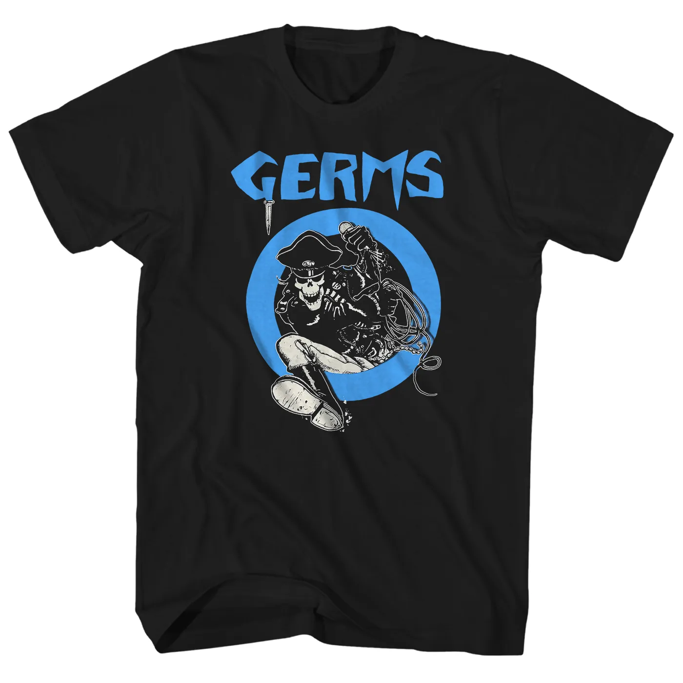Germs T-Shirt | Skeletons In Leather Logo Germs Shirt
