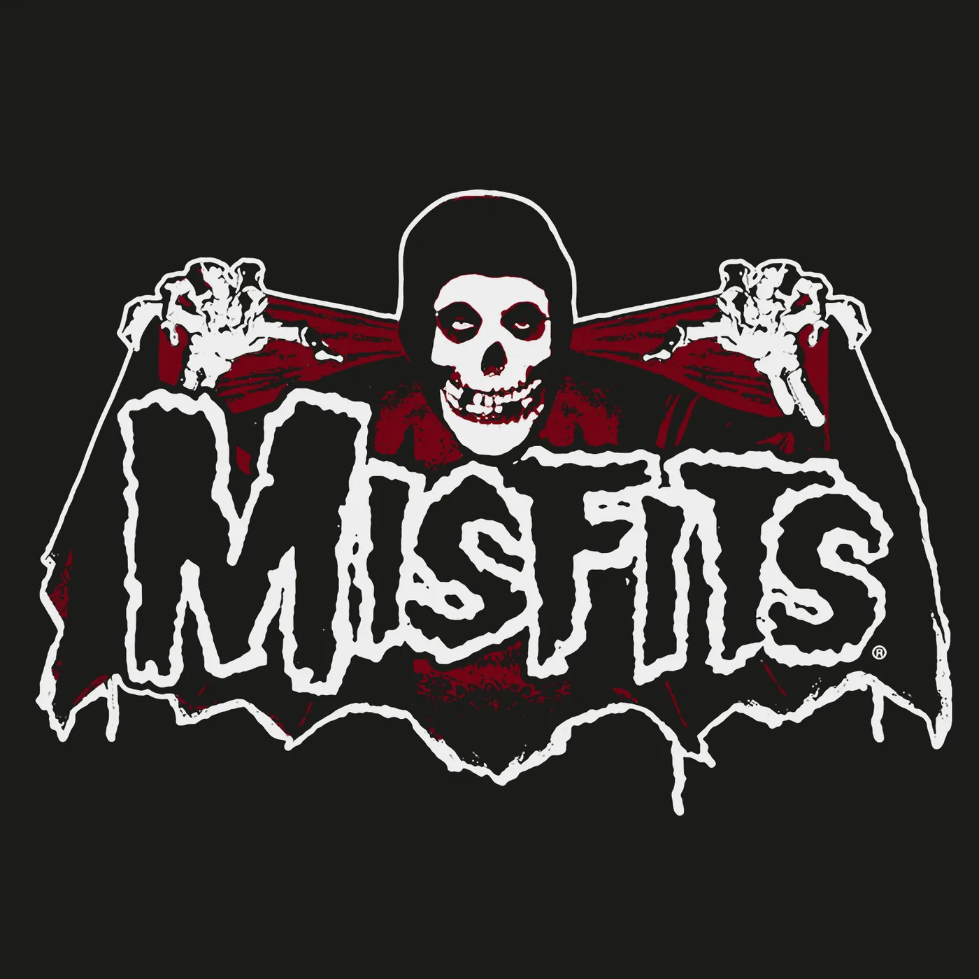 The Misfits T-Shirt | Batfiend Skull And Wings Logo The Misfits Shirt