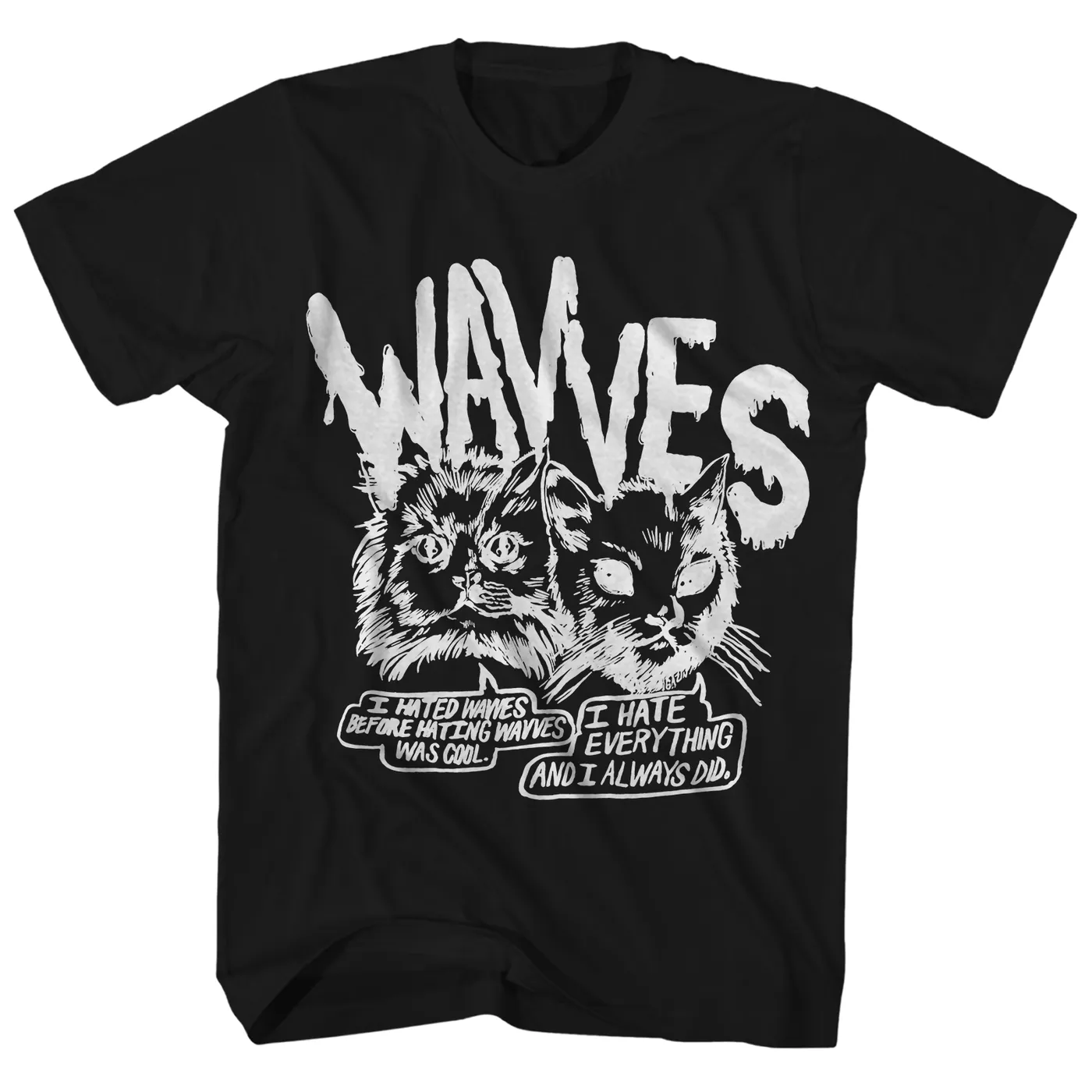 WAVES Wavves T-Shirt | Cynical Cats Comic Wavves Shirt