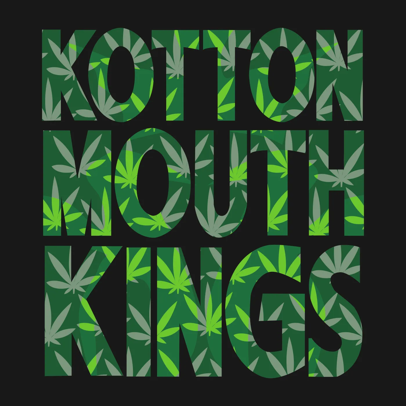 Kottonmouth Kings T-Shirt | Green Leaves Block Logo Kottonmouth Kings Shirt