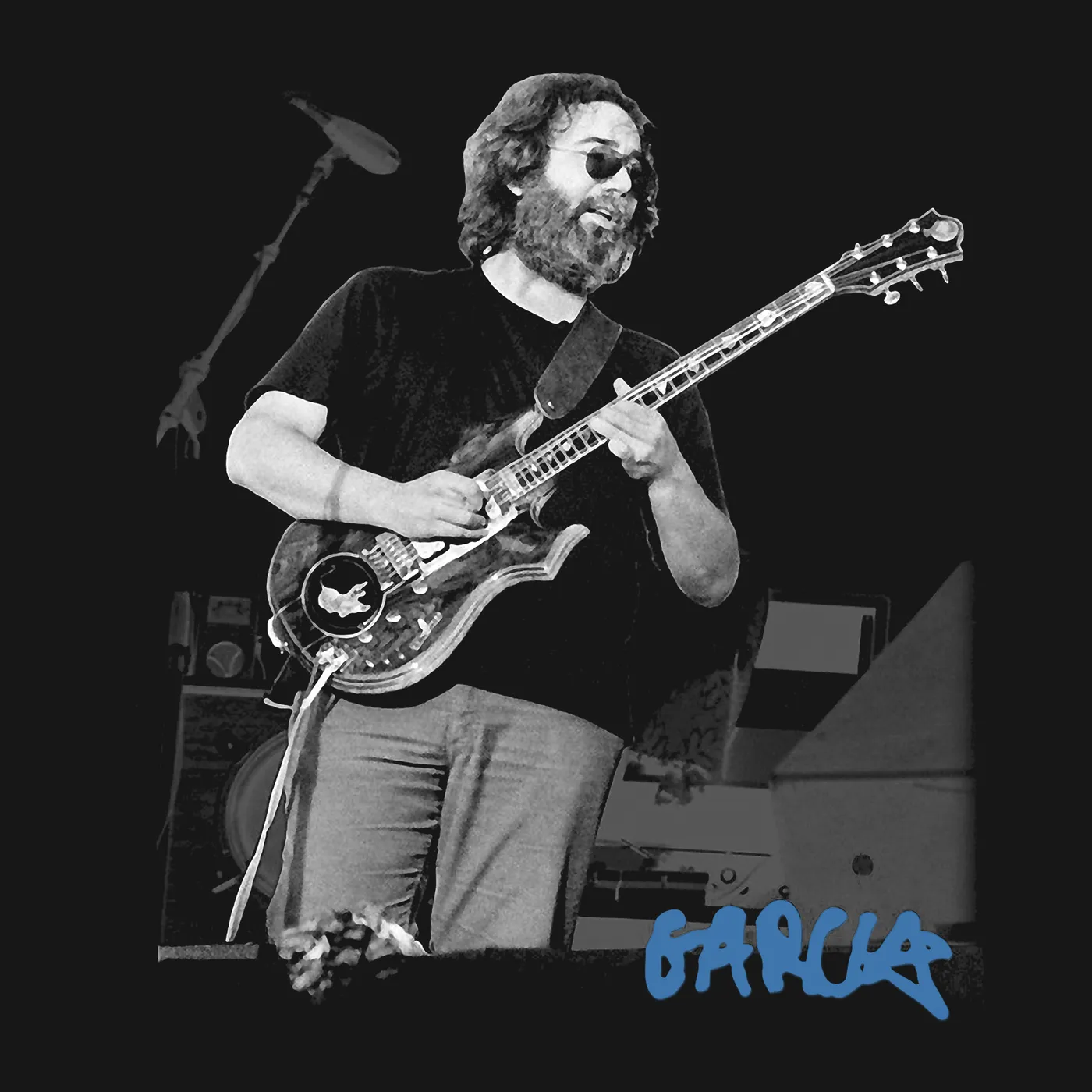 Jerry Garcia T-Shirt | Live Portrait Black & White Photo Jerry Garcia Shirt
