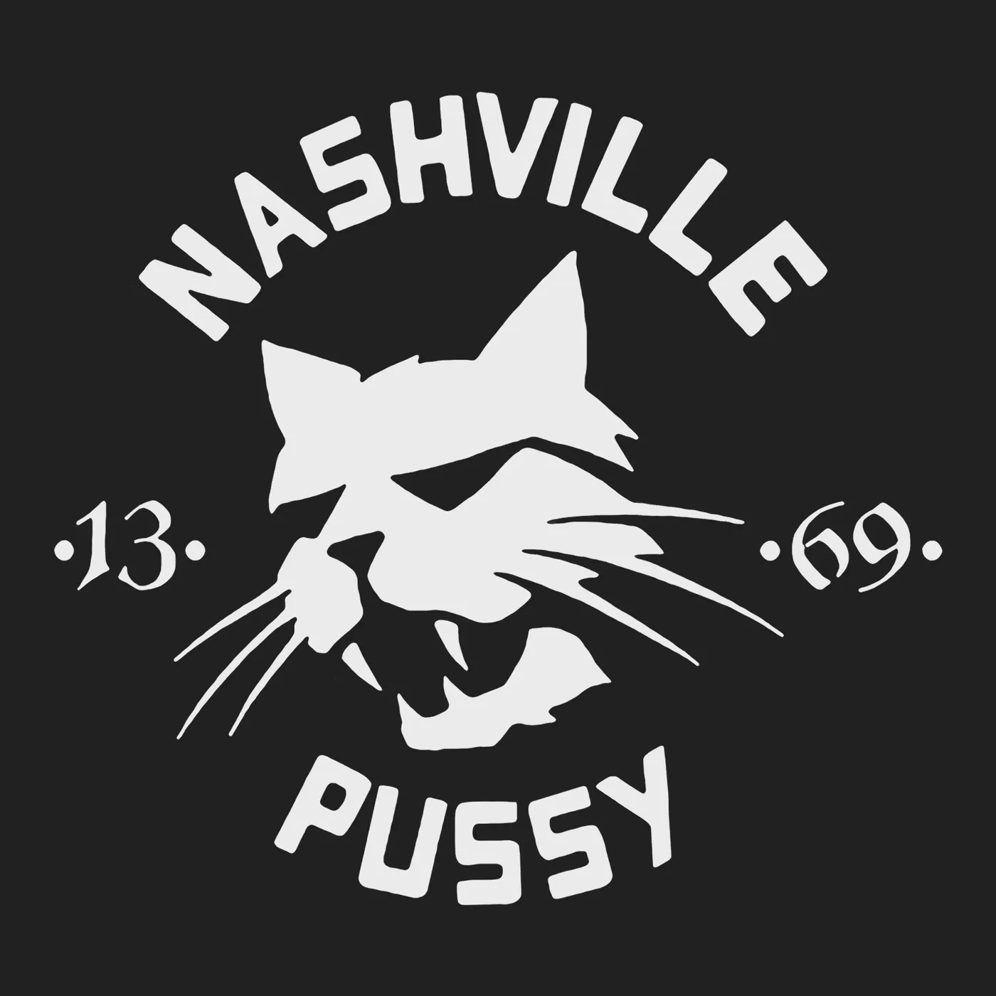 Nashville Pussy T-Shirt | 13 69 Album Art Cat Logo Nashville Pussy Shirt