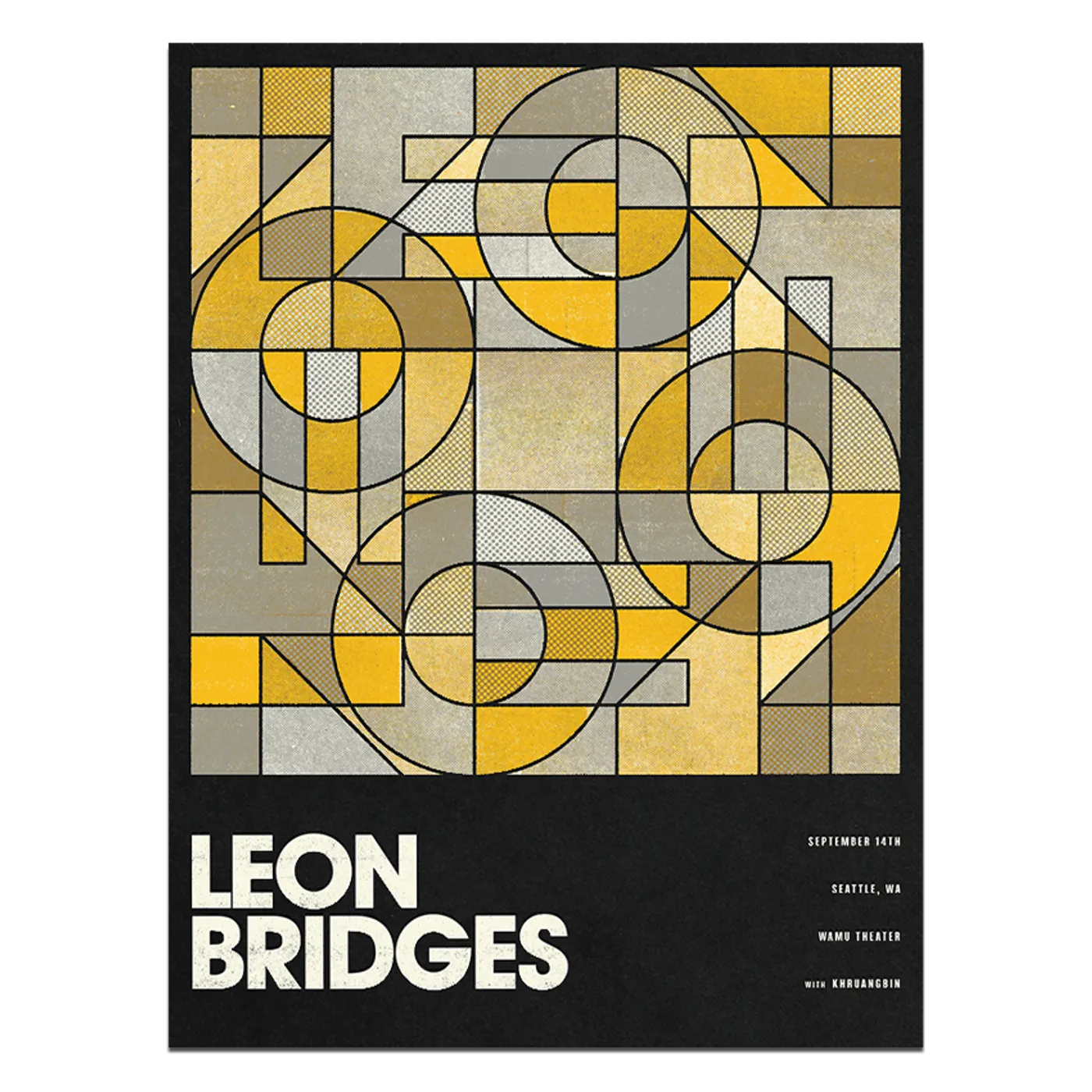 Leon Bridges Seattle, WA WaMu Theater Poster September 14, 2018