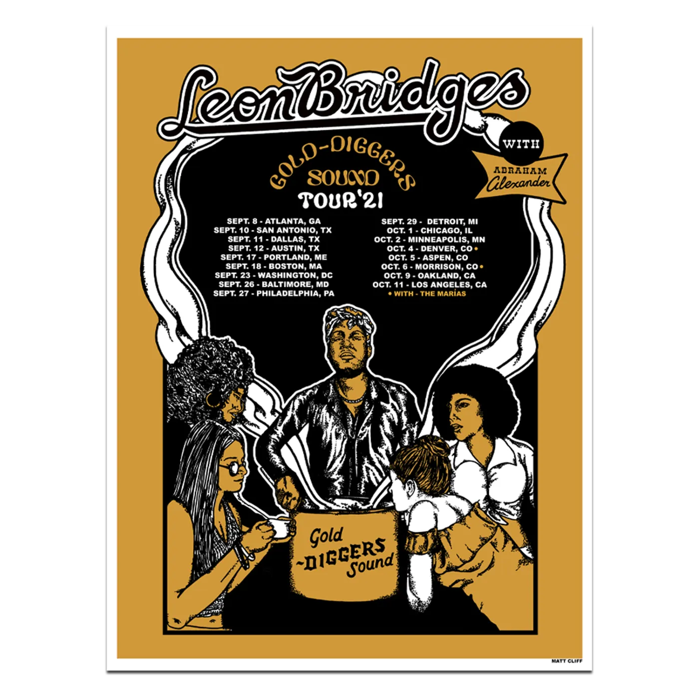Leon Bridges GDS 2021 Tour Poster