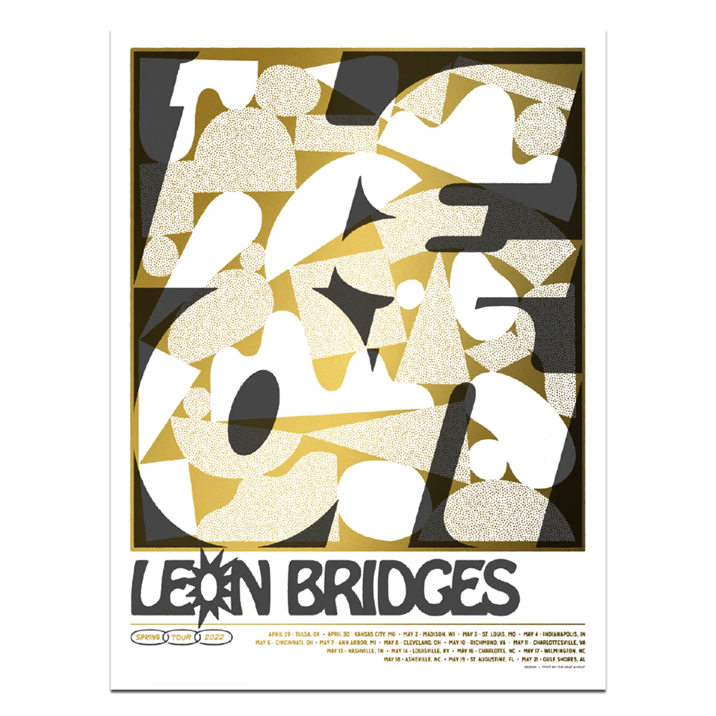 Leon Bridges US Tour Spring 2022 Poster