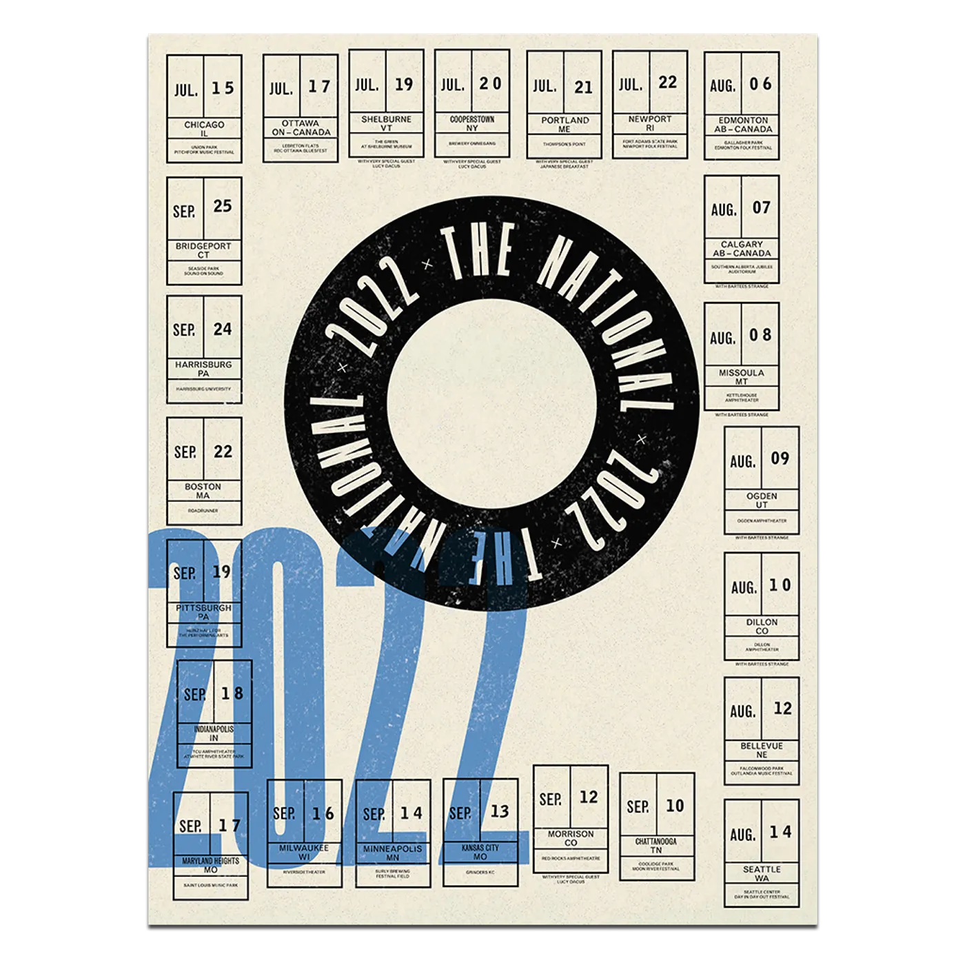 The National North American Tour 2022 Poster