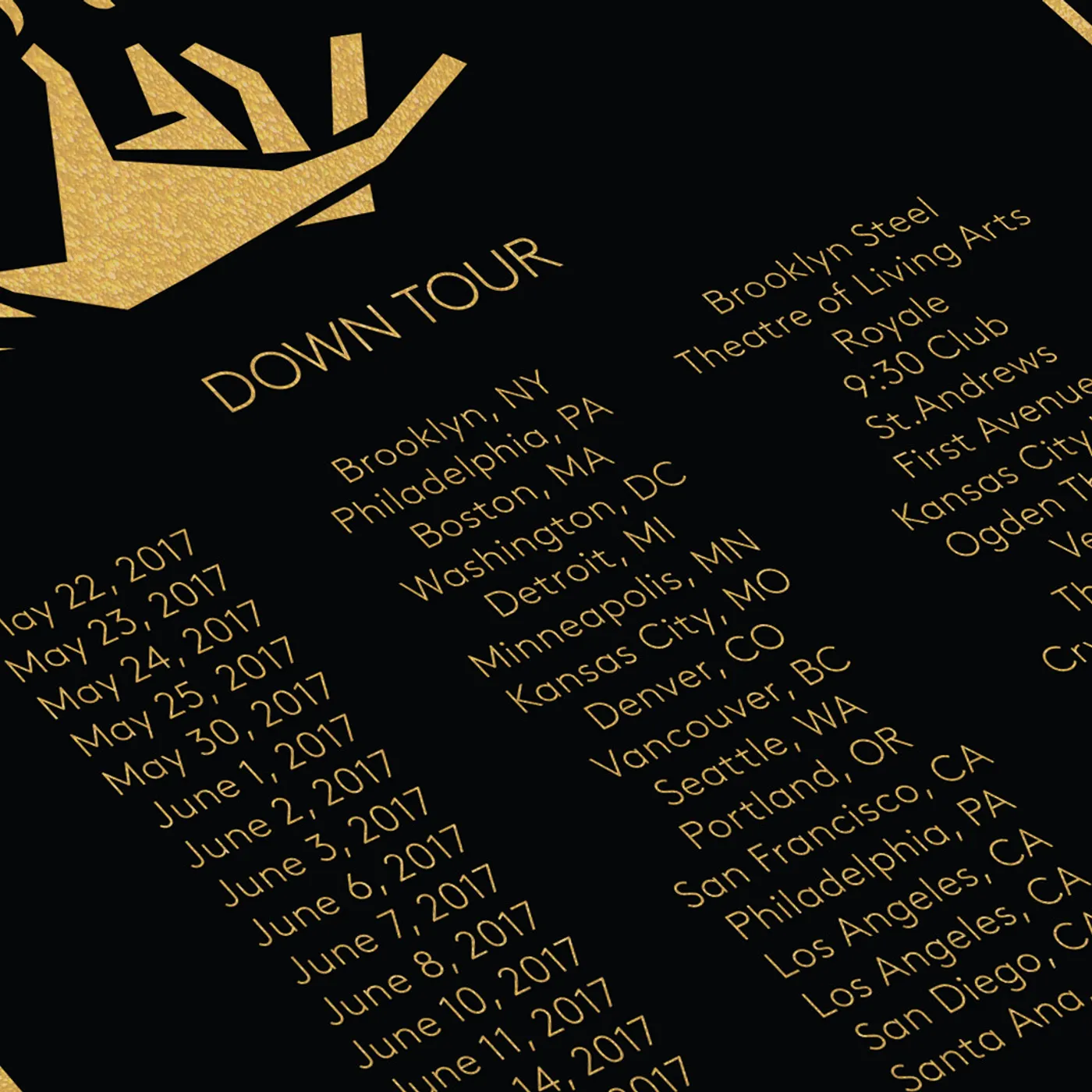 Marian Hill 2017 Down Tour Poster