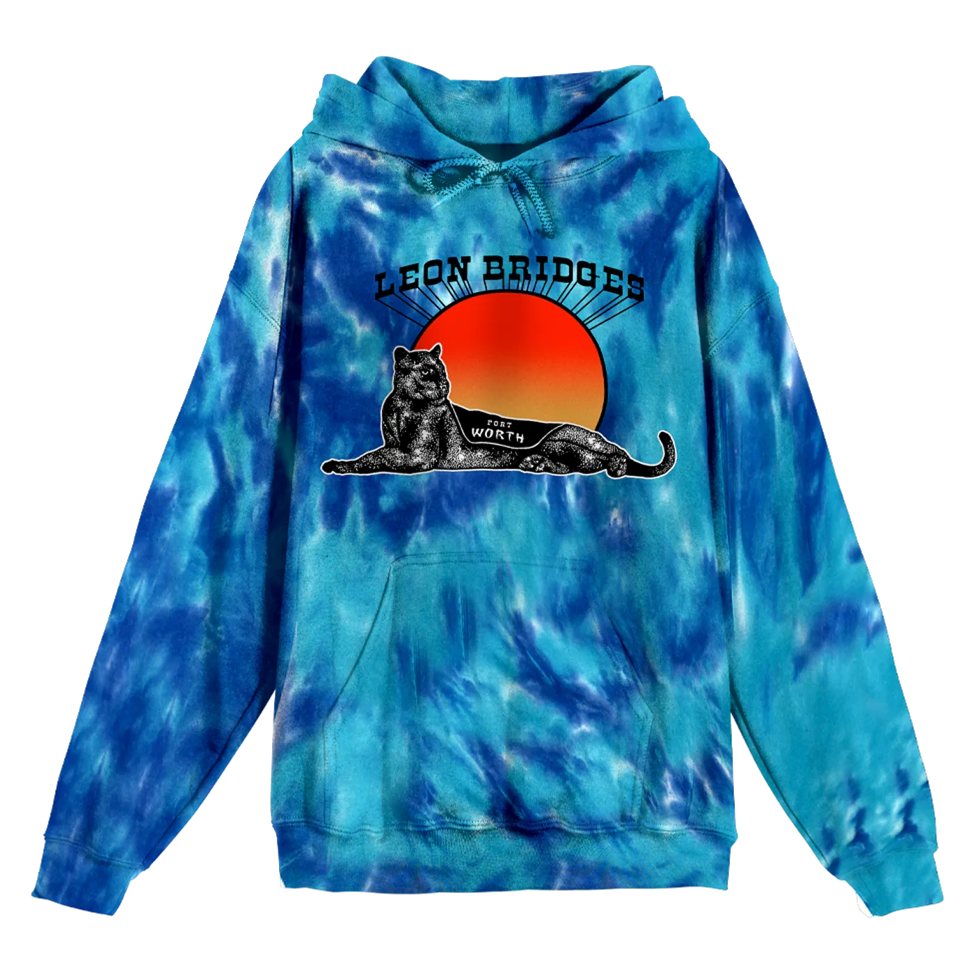 Leon Bridges Panther Tie Dye Pullover Hoodie
