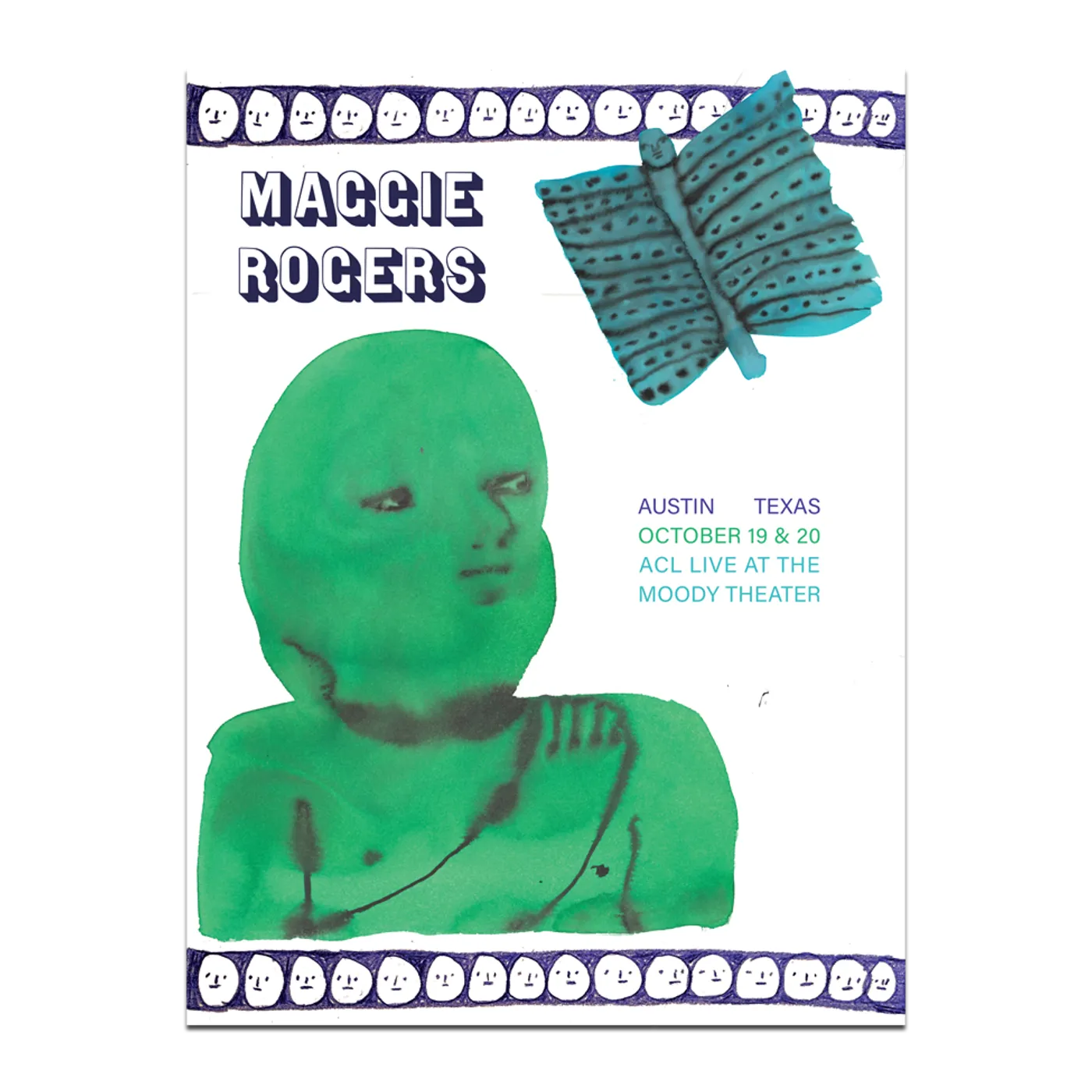 Maggie Rogers Austin ACL Live at the Moody Theater Poster October 19 & 20, 2019